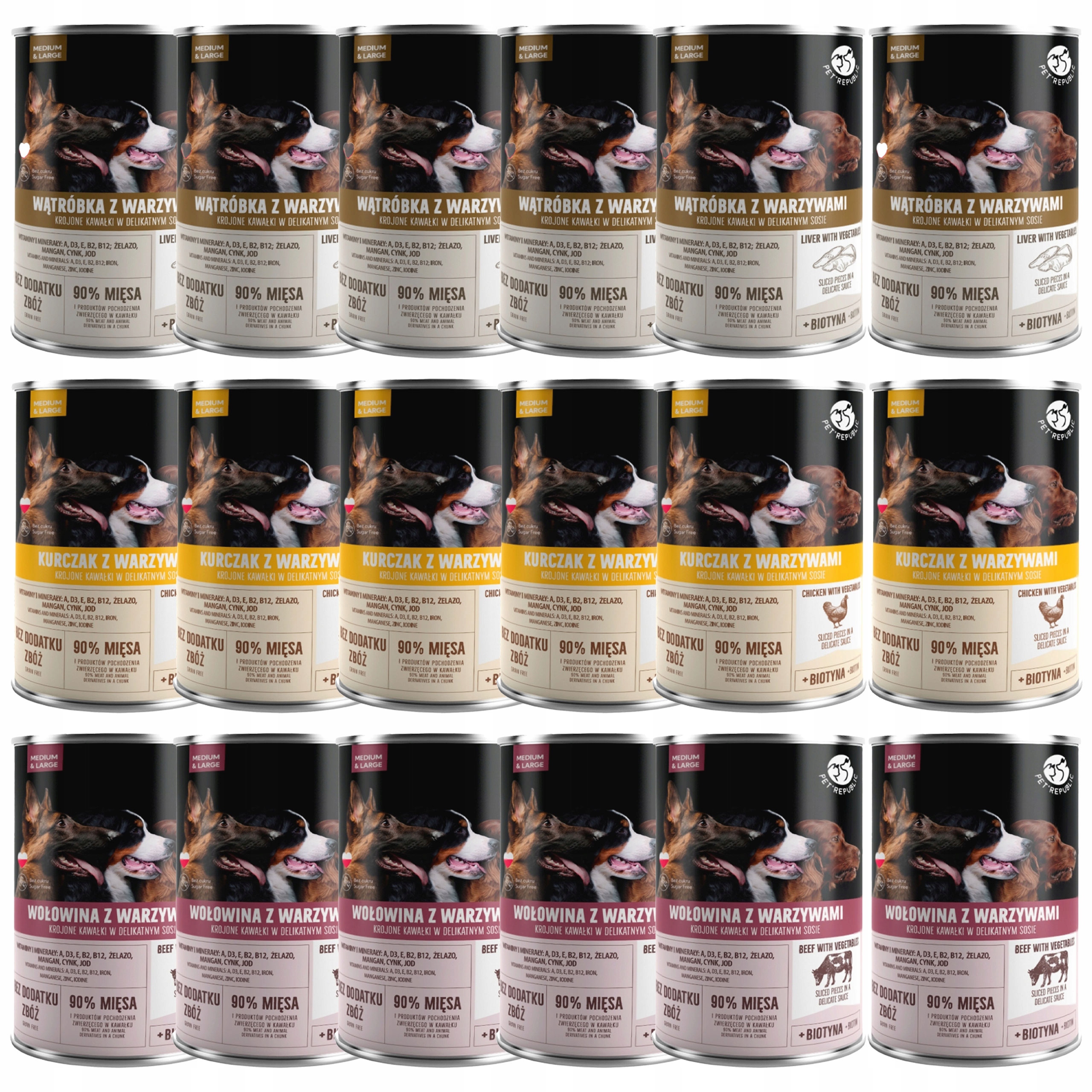 Levně Pet Republic kousky v omáčce Mix Chutí krmivo pro psa mokré 18 x 1250 g