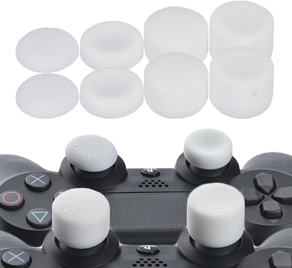 ZESTAW 8w1 NAKŁADEK NA ANALOGI PADA XBOX 360 Białe