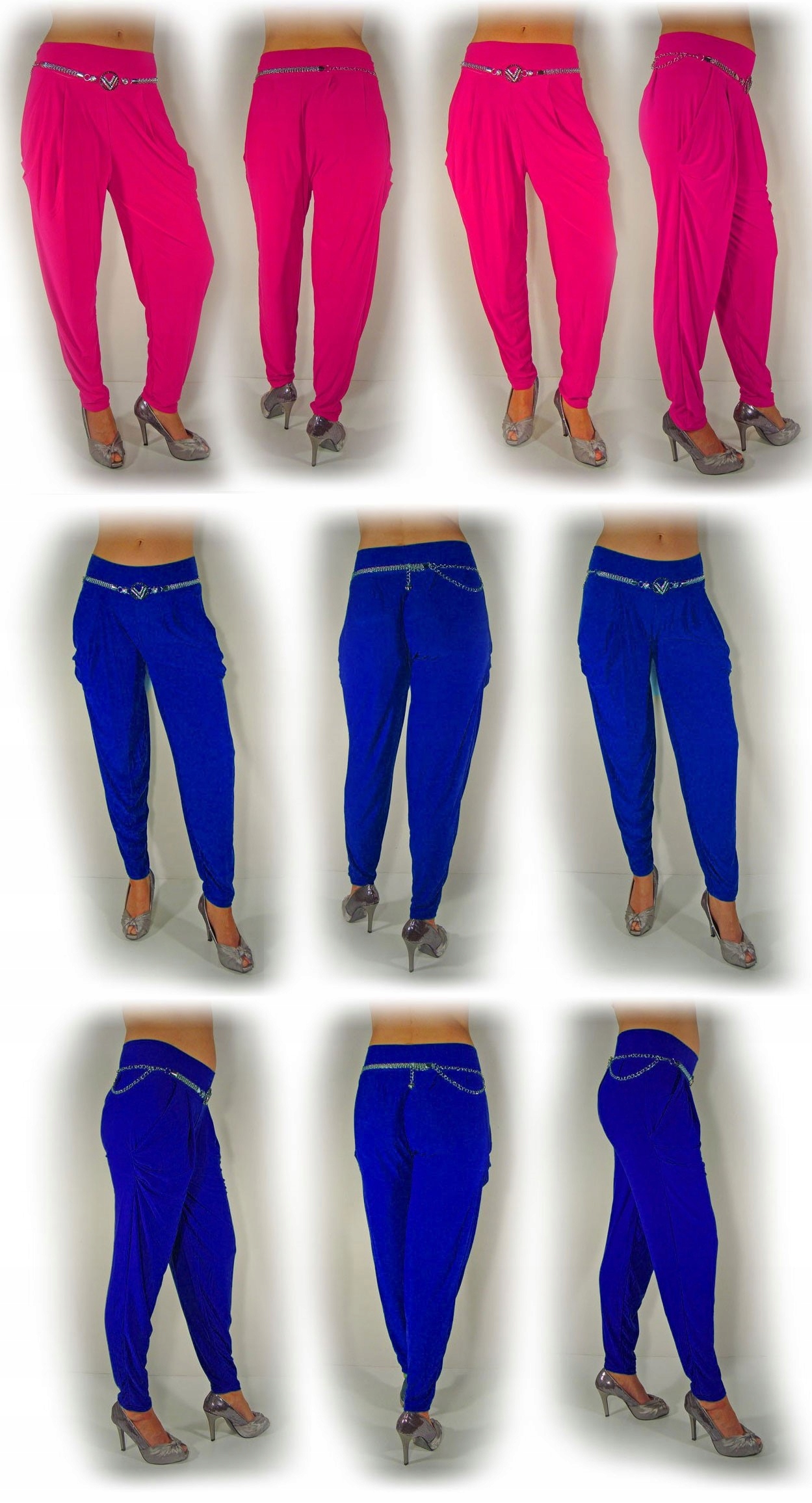 BAGGY SPODNIE HAREMY ITALY ALLADYNY PUMPY SUŁTANKI Wzór dominujący bez wzoru