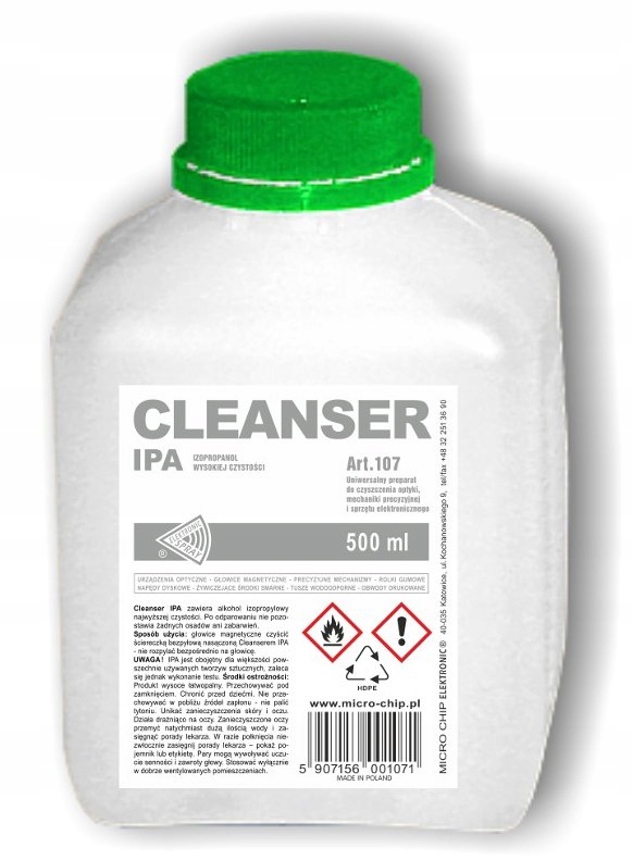 Cleanser Ipa 99 500ml Alkohol Izopropylowy 99%