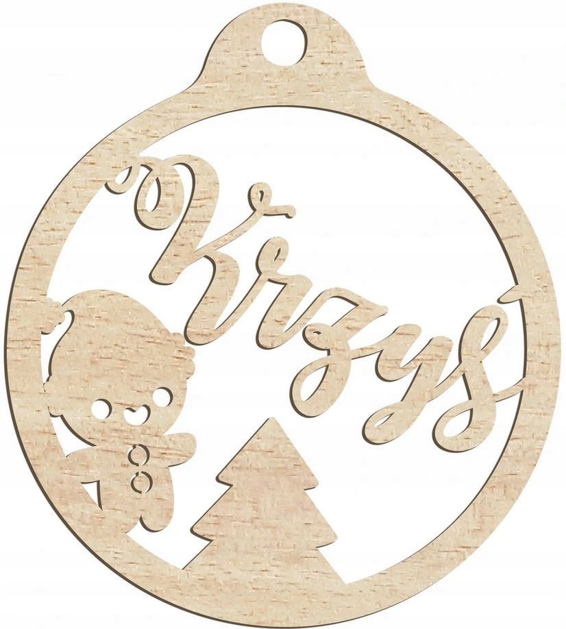 

Bombka Drewniana Z Imieniem 10 x 9 cm Na Choinkę