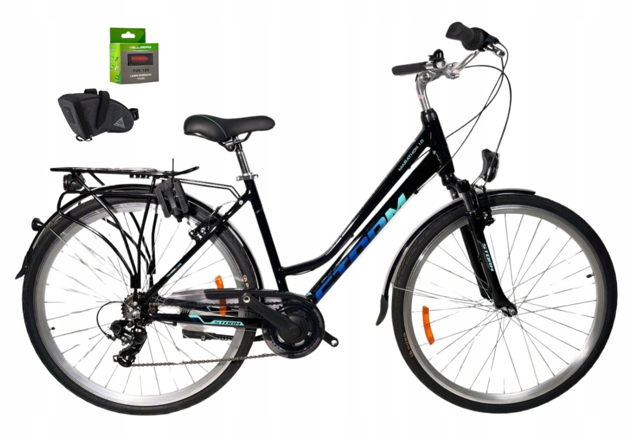 Rower 28 Storm Marathon 1.0 trekking Al. D Tourney 1x6 V-br 19" czarny