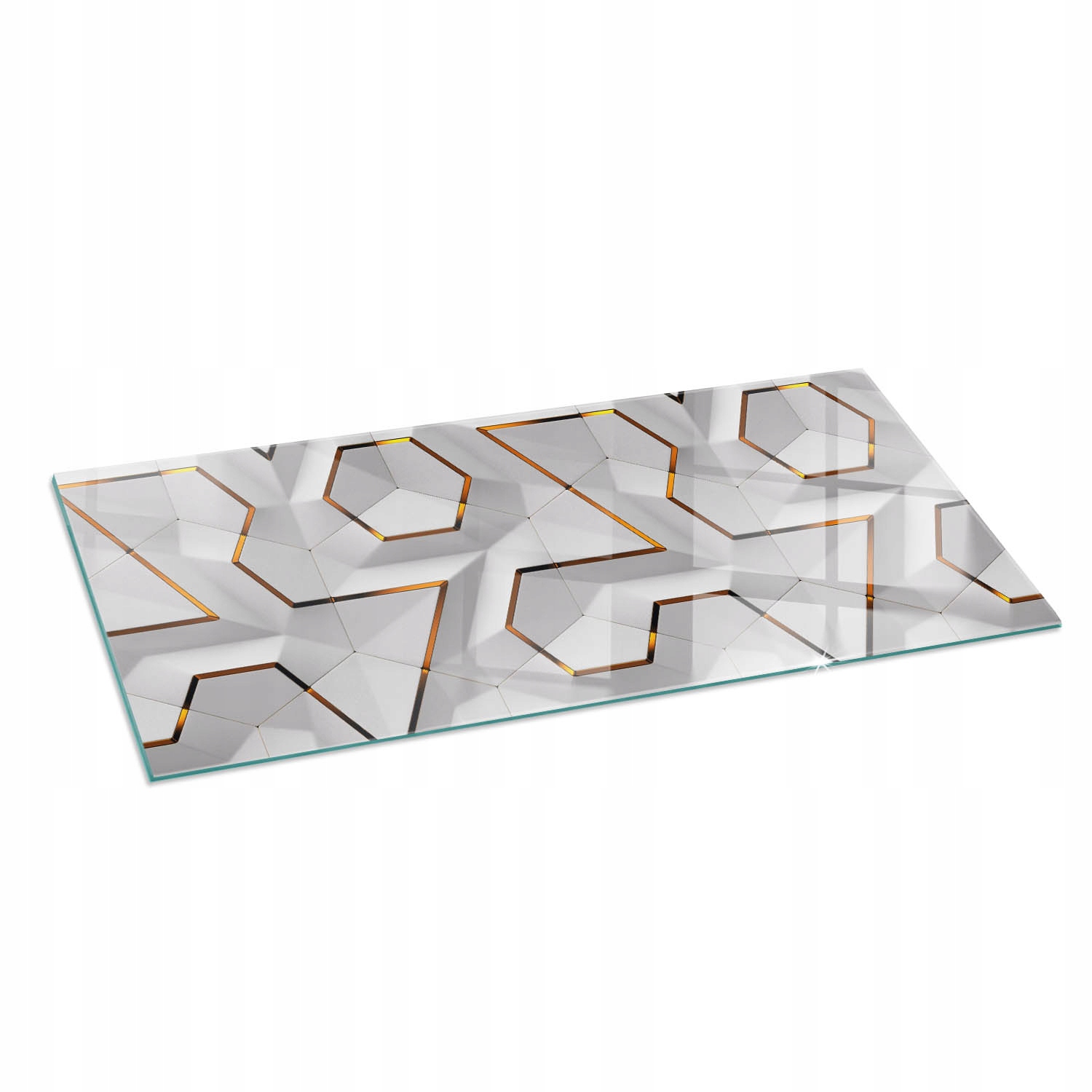 Sklenená krytka pod kozu Tvrdené Sklo Geometrický 3D vzor 125 x 50 cm