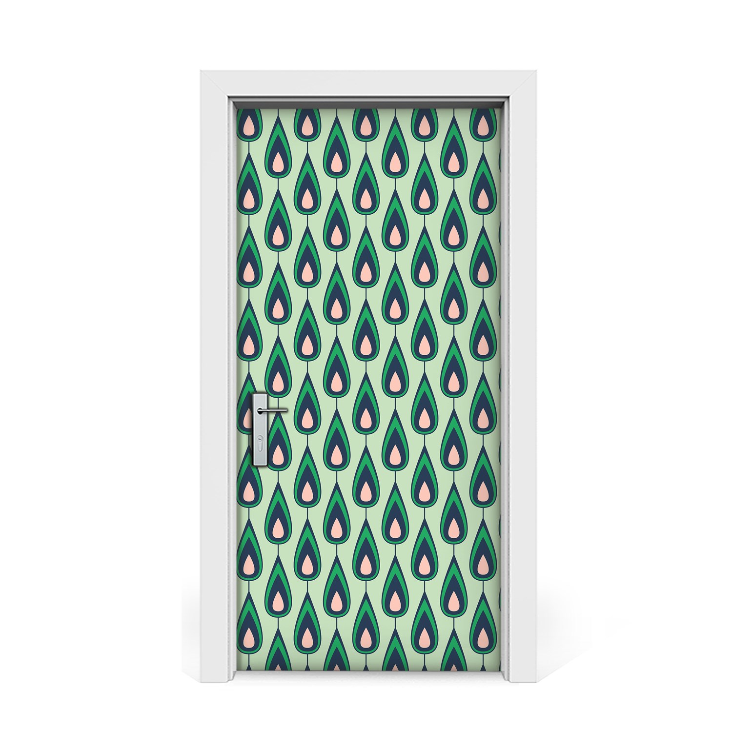 

Naklejka na drzwi Vintage zielone łeski 95x205