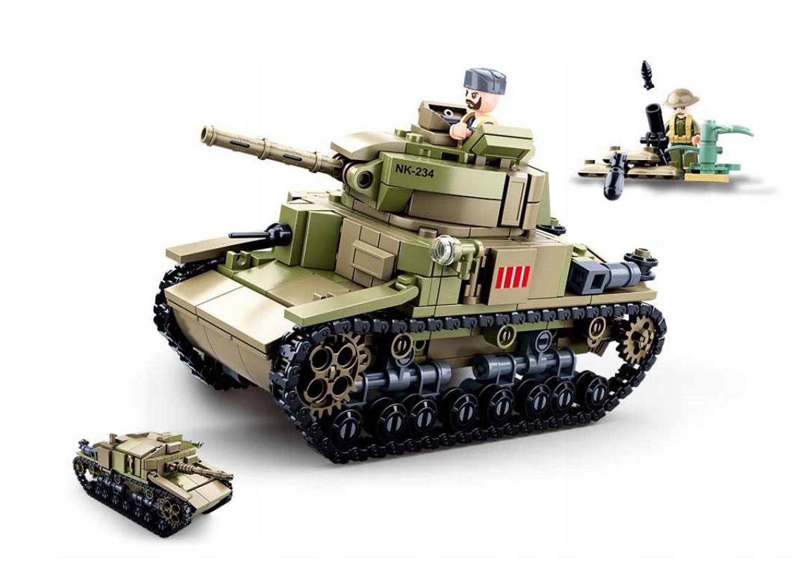 

Klocki Sluban Czołg Sherman 2W1 Wojsko Armia