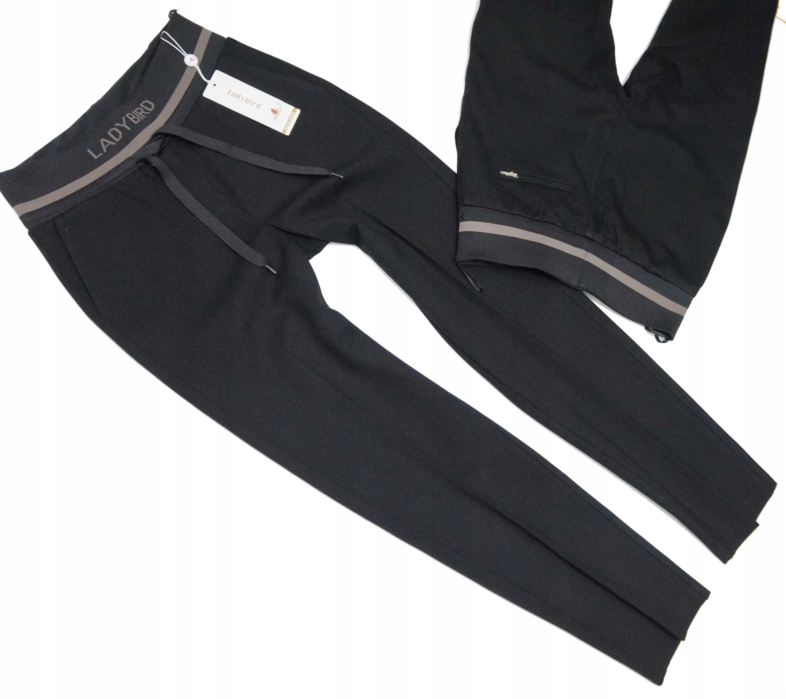Lady Bird Premium Pohodlné Černé Vysoké Kalhoty 36/38