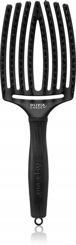 Olivia Garden Kartáč na vlasy Fingerbrush Boar & Nylon L Full Black