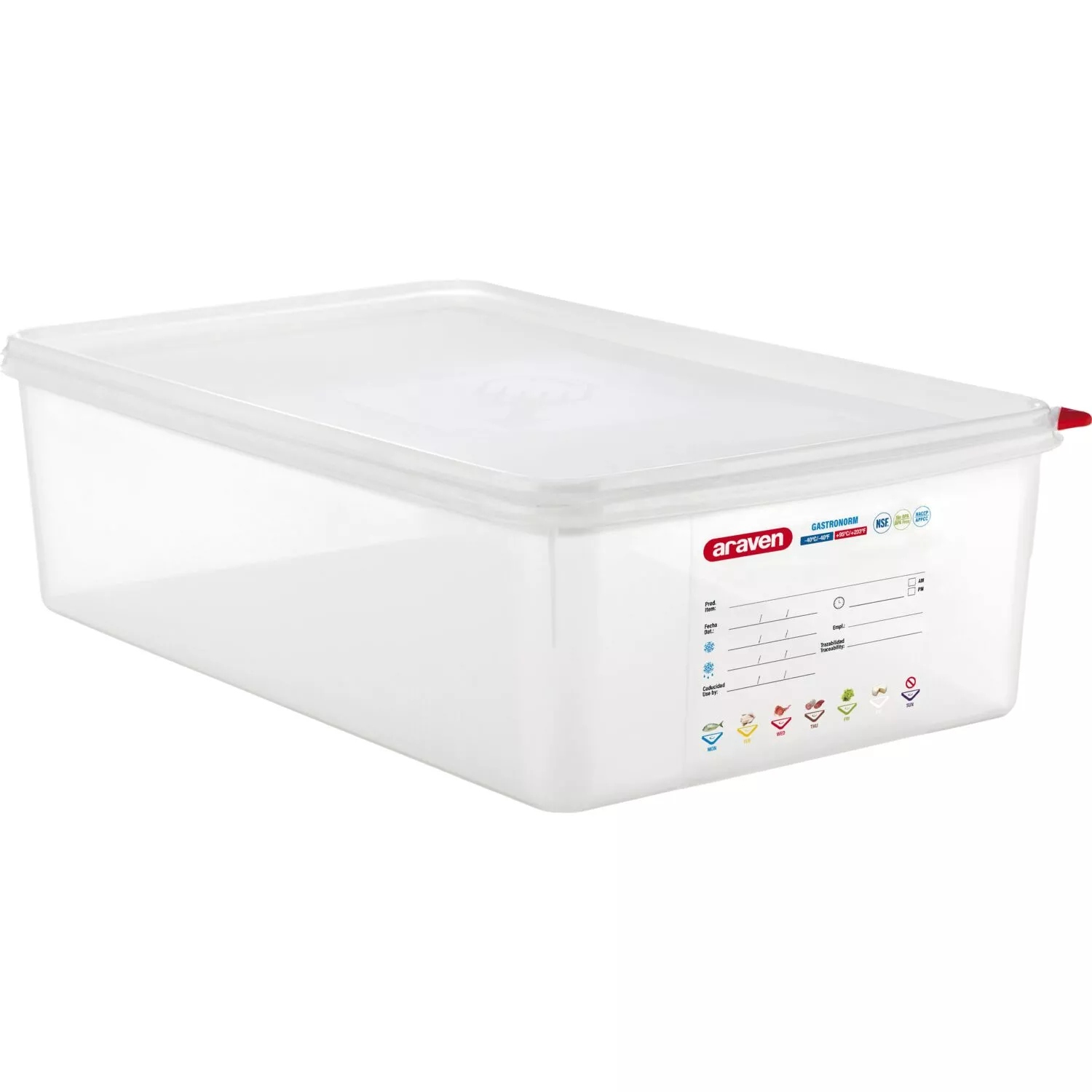 Araven Gastronádoba s víkem Gn 1/1, Pp, hloubka: 150 mm, objem: 20,5 L, her