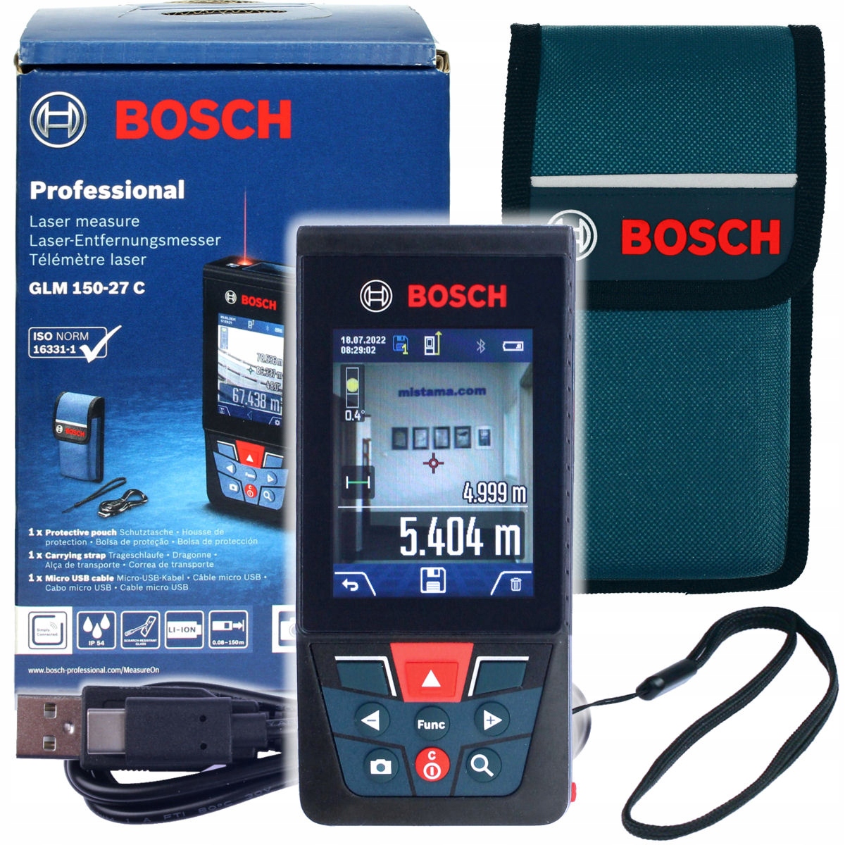 

Dalmierz Laserowy Glm 150-27 C Bosch kamera
