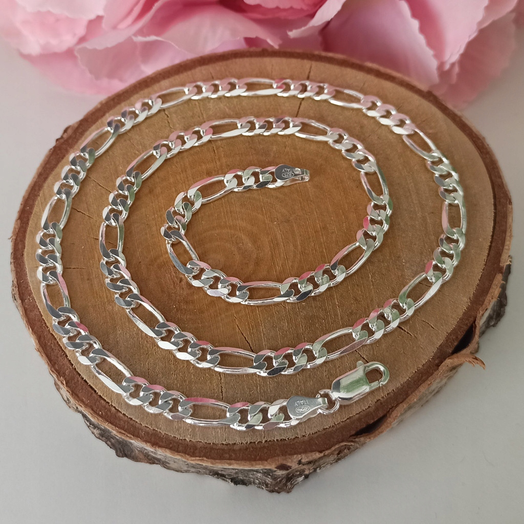 Łańcuszek srebrny figaro 50cm 5.7mm 925 Marka Inna marka