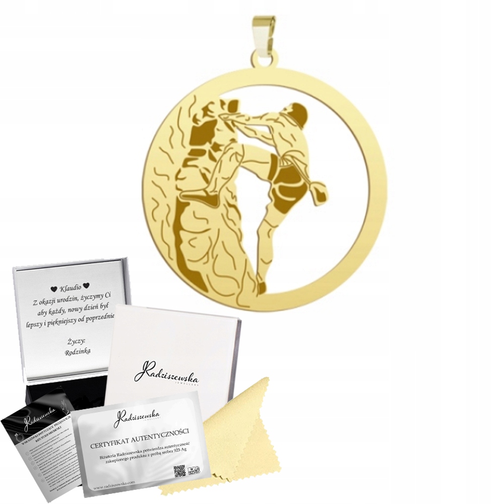 Přívěsek Zlaté Horolezectví Přívěsek Stříbro 925 Narozeniny Gravírování