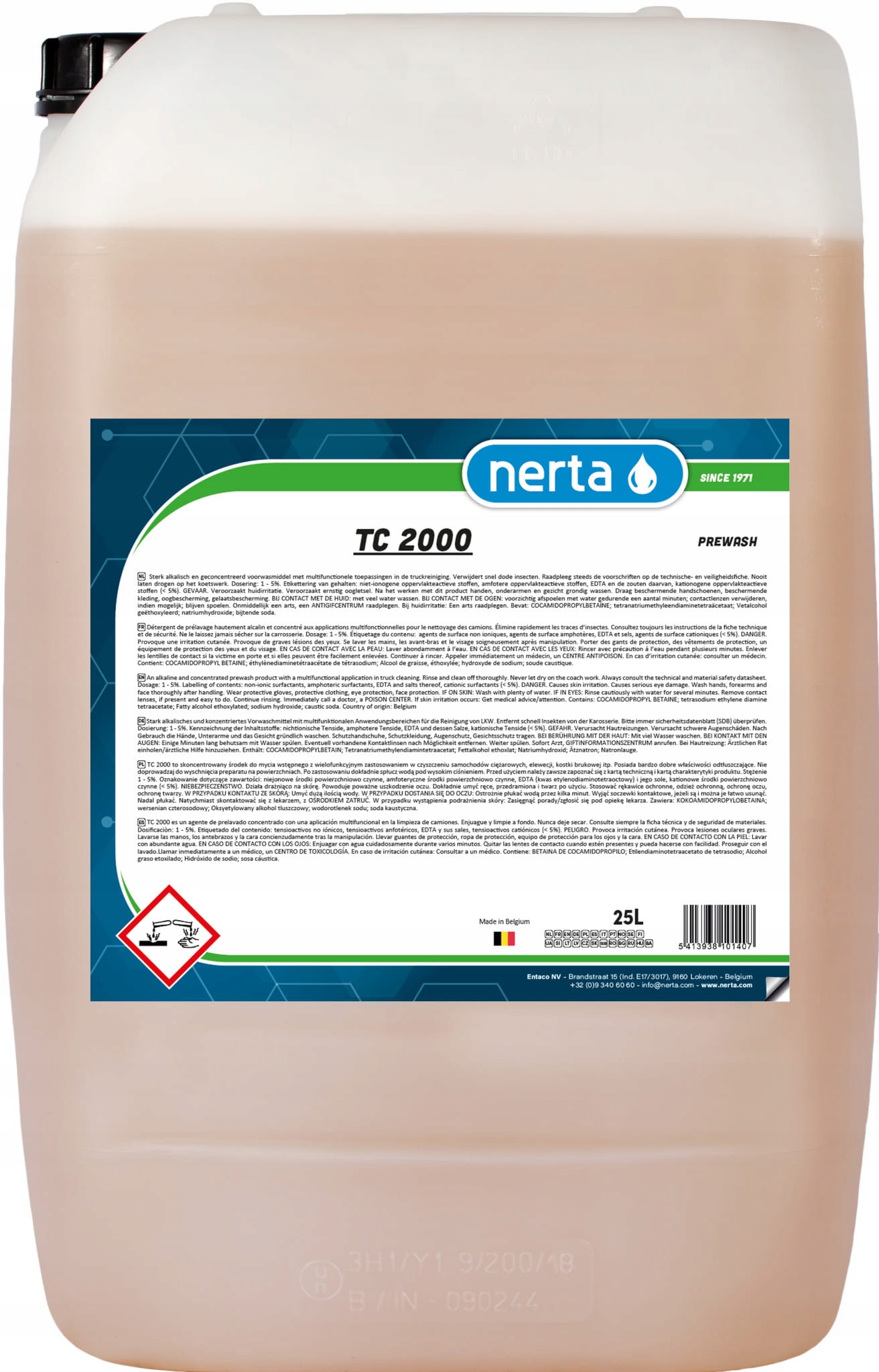 Aktywna piana do mycia samochodu MOCNA TIR CIĘŻAROWE TFR NERTA TC 2000 25l Stan opakowania oryginalne