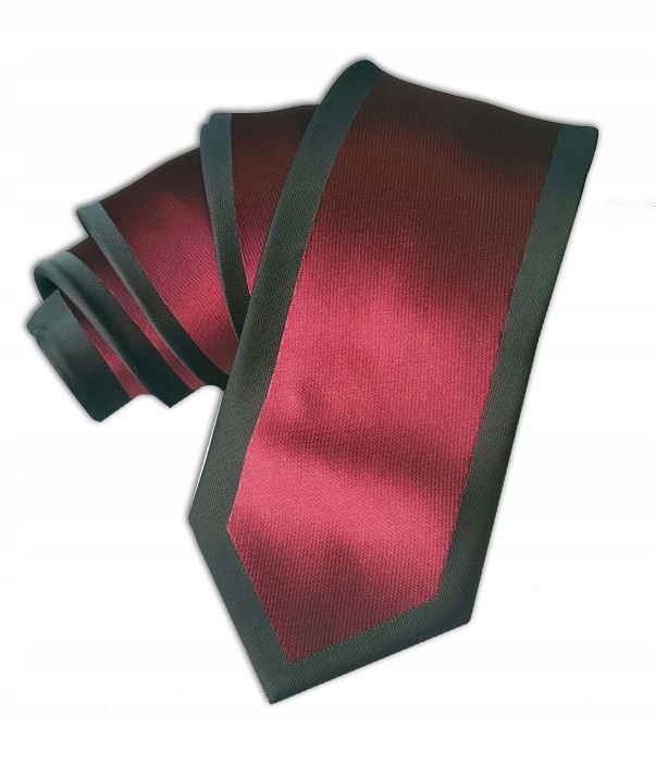 

186 Krawat męski Bordowy Wzór Slim wąski śledź