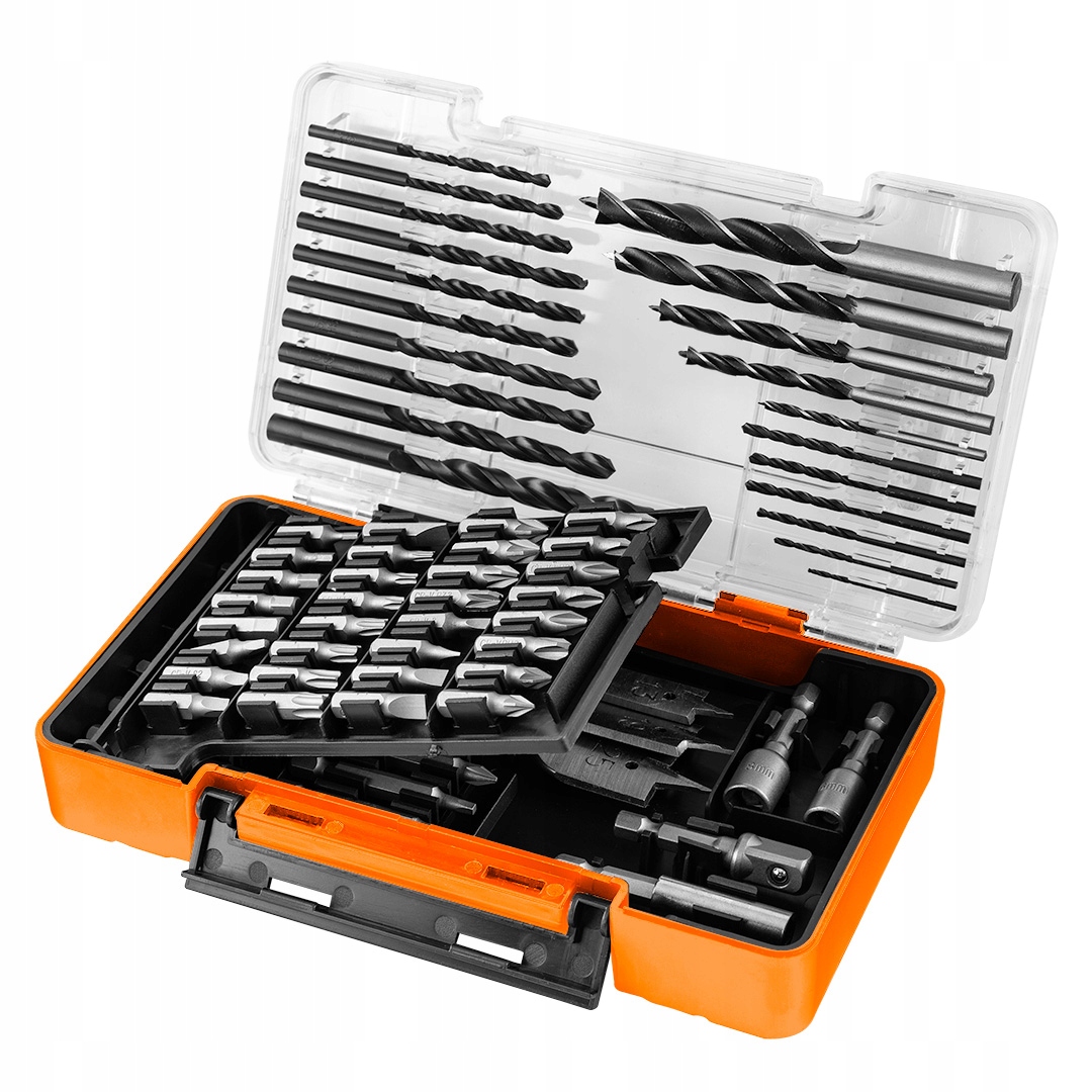 Sada vrtáků a bitů nástavce 66 ks Neo Tools 56-619