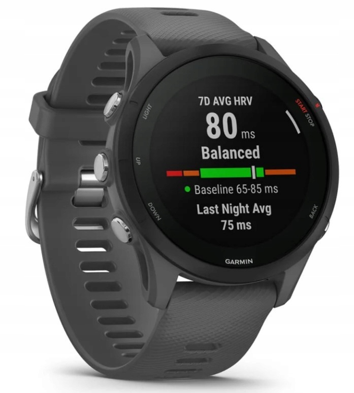 Garmin Forerunner 255 z czujnikiem tętna HRM Elevate Ox - łupkowy / łupkowy Marka Garmin