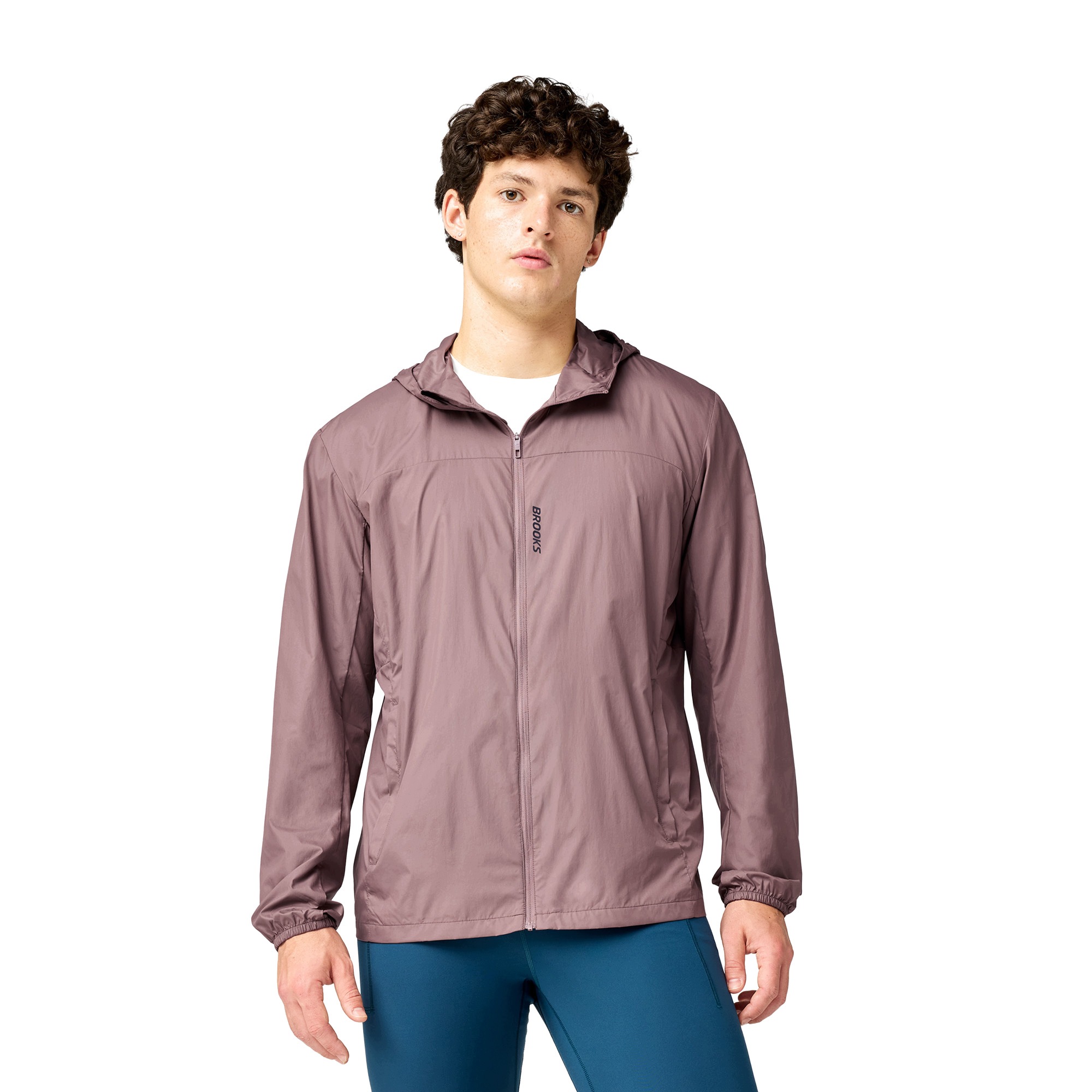 Kurtka do biegania męska Brooks Canopy Packable Jacket brown