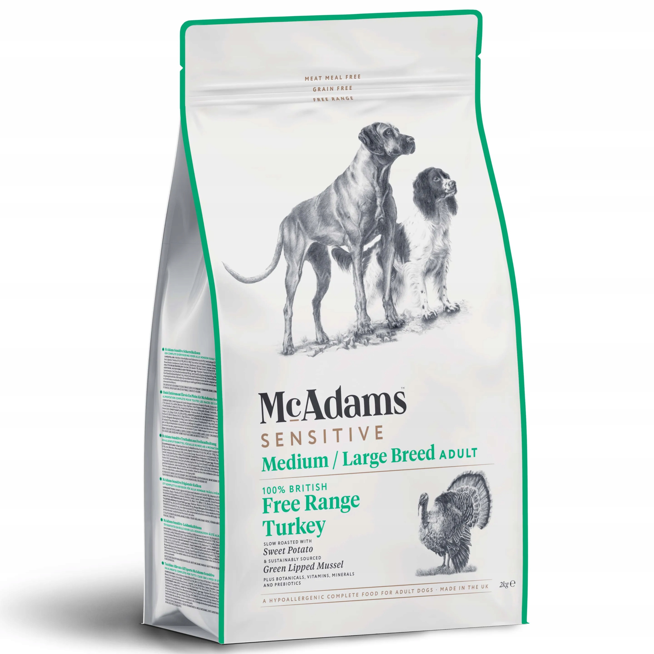 McAdams Sensitive Medium/Large Breed wypiekana karma z indykiem 2kg