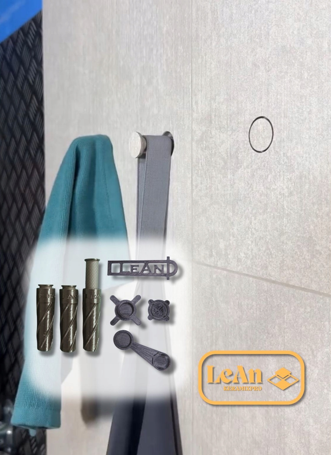 Skryté vešiaky na uteráky bez otvoru – Leankeramixpro sada 3ks