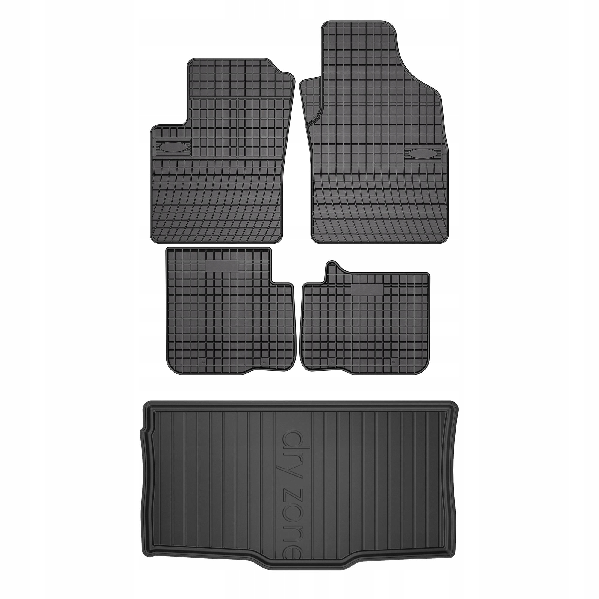 Gumová sada koberčekov a rohože Fiat Panda III od roku 2011