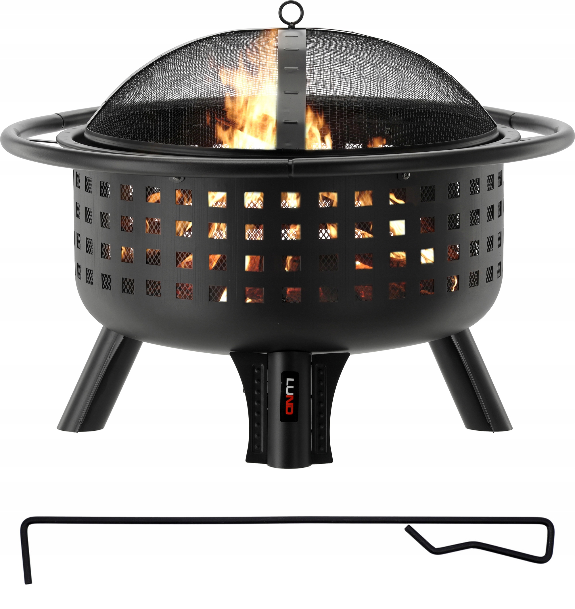 Stalowe Palenisko Ogrodowe Z Pokrywą 80X80X61CM Lund