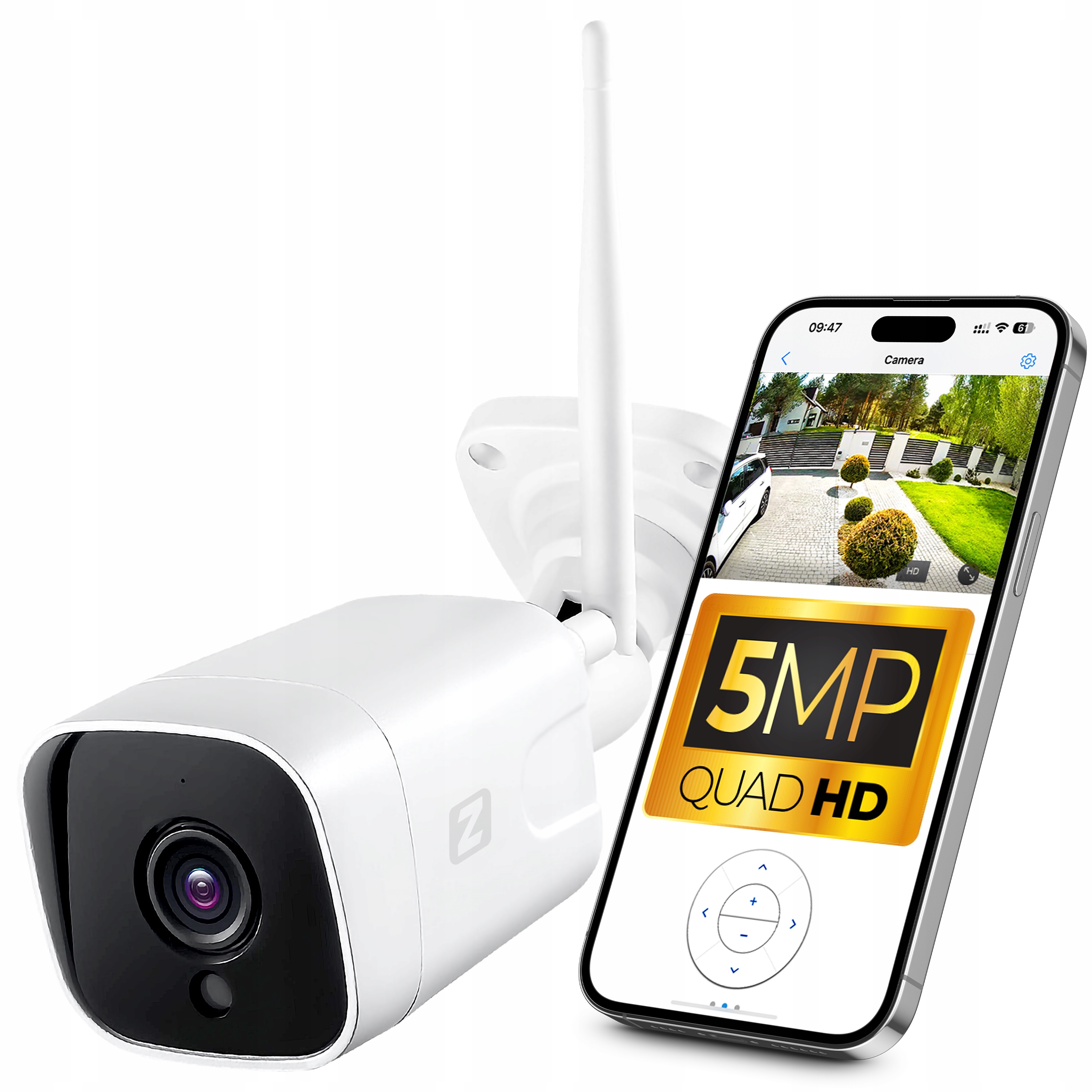Kamera Zewnętrzna IP WiFi 5MPx 5MP Wykrywanie ludzi, AUDIO Kamera Zewnętrzna IP WiFi 5MPx 5MP Wykrywanie ludzi, AUDIO