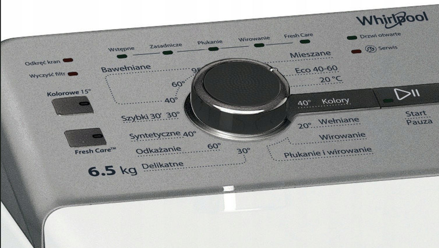 Pralka WHIRLPOOL TDLRSL 65230SWS PL Kolor dominujący biały