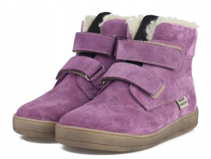 Mido 62-09 Buty Zimowe Ocieplane Skórzane Barefoot Wodoodporne Grape 22