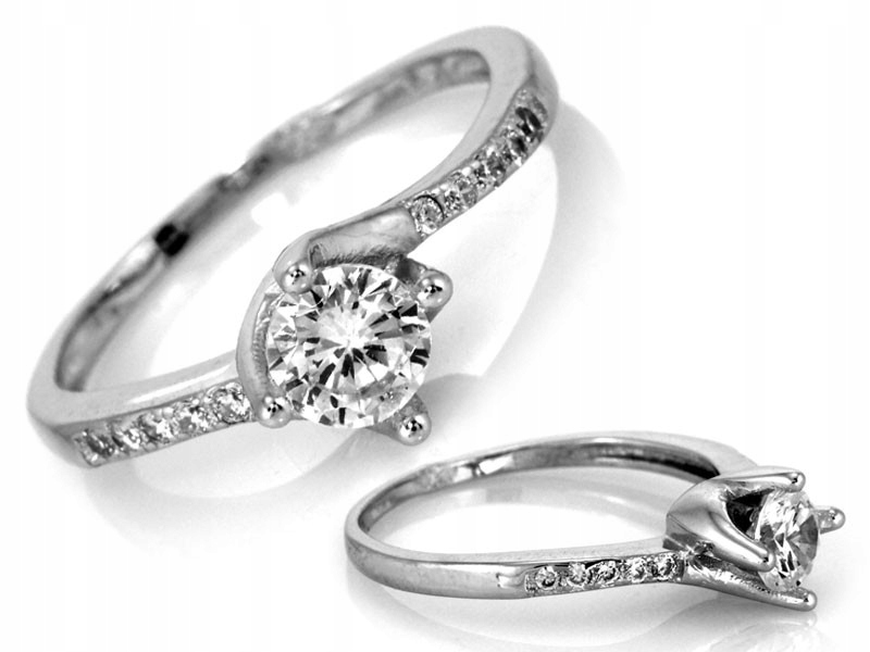 Stříbrný dámský prstýnek 925 s zirkony Solitare 2.30 g, lesklý, r17