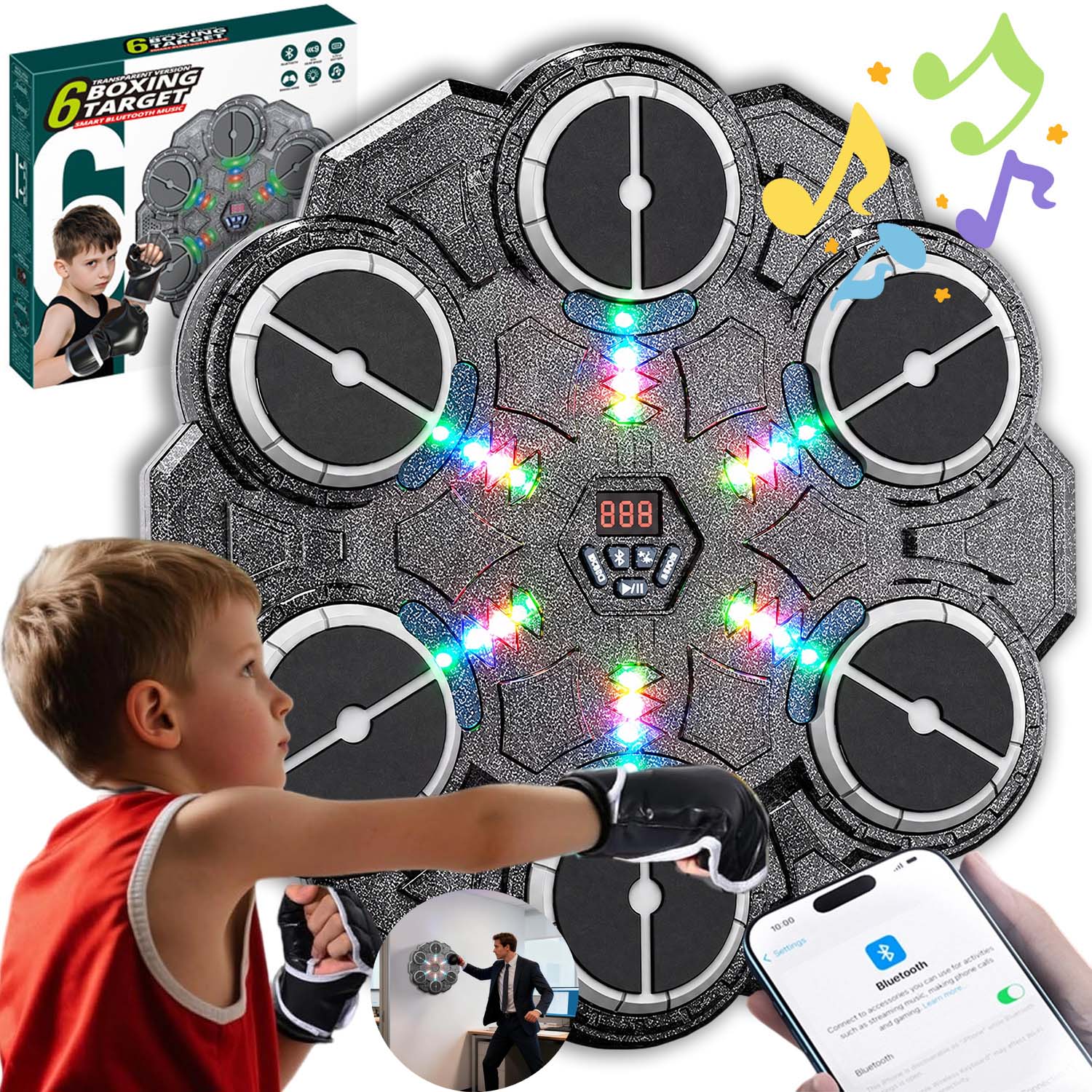 Elektronická Hudební Boxovací Deska Boxing Machine Rukavice Pro Děti