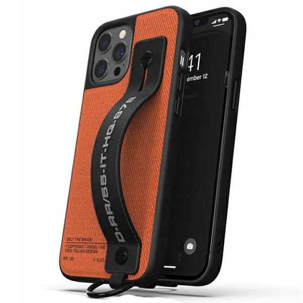Etui Diesel Handstrap Utility do iPhone 12 Pro Max czarno-pomarańczowe