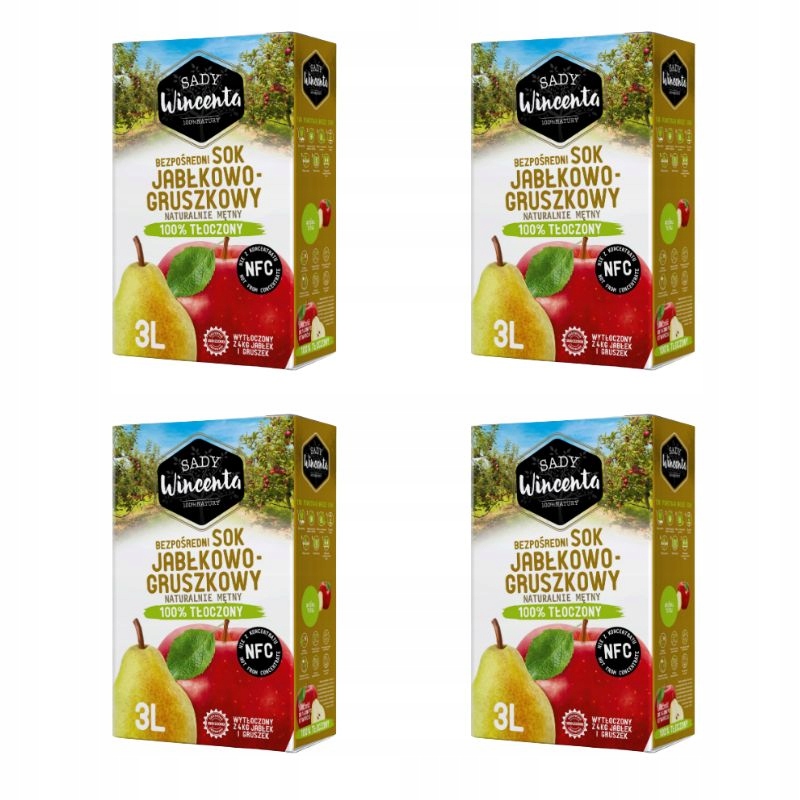 Levně Jablečno-hruškový Džus 3 l, 100% lisovaný, Nfc