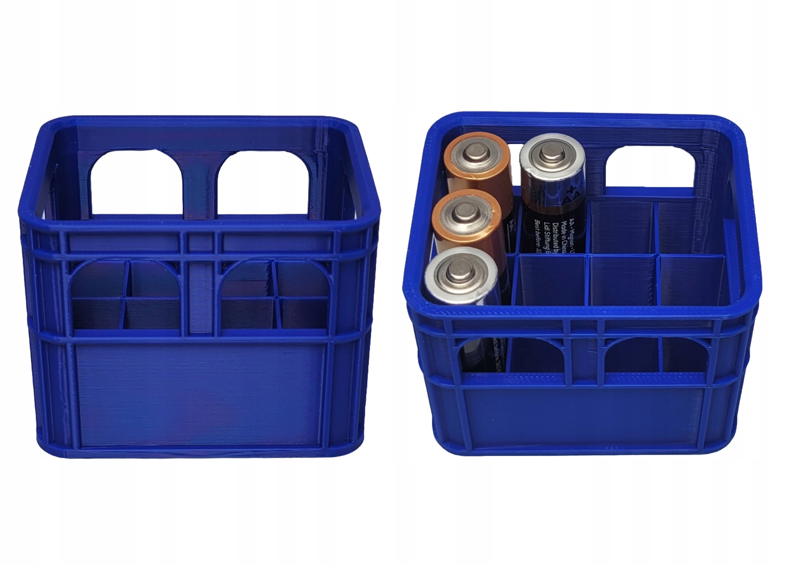 2x Organizer na baterie AA i AAA KOMPLET Koszyk Pojemnik Etui AKUMULATORKI