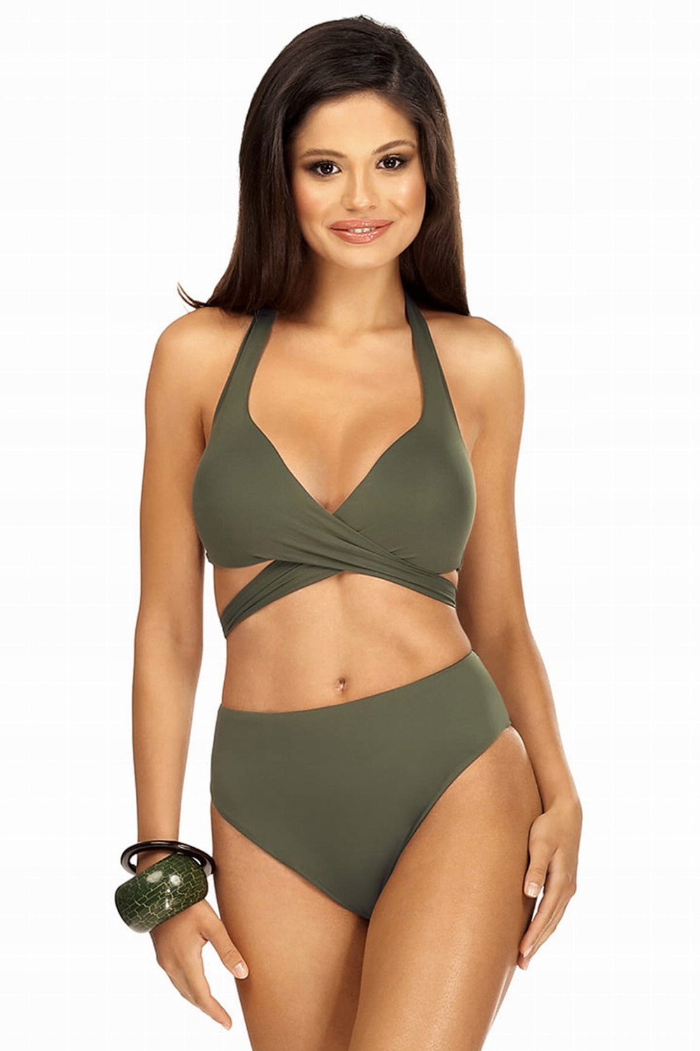 Lorin L2420/2 khaki 42/85B Dvoudílné plavky