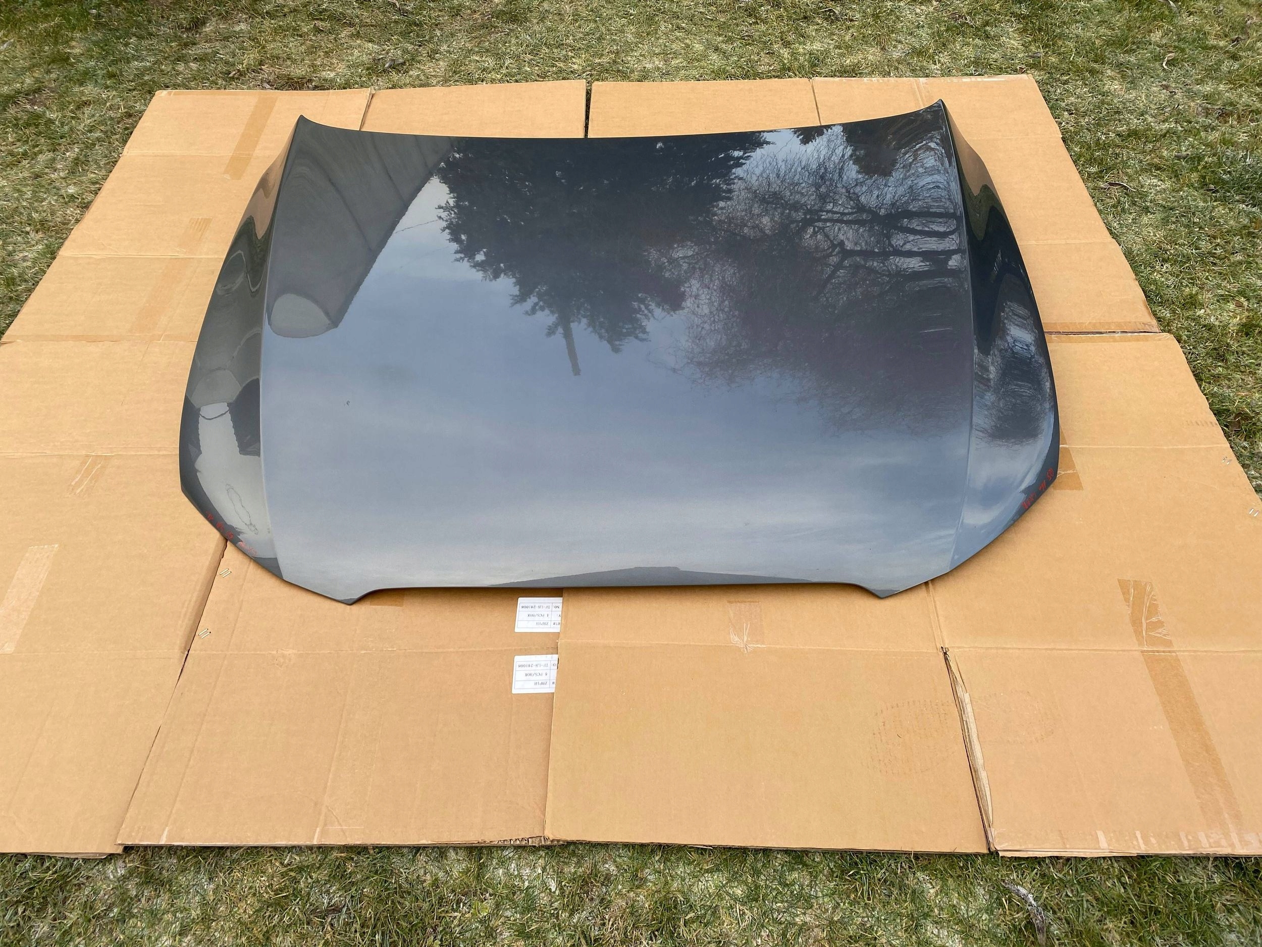 AUDI Q5 LIFT 8R originál complete bonnet cover front LX7R grey