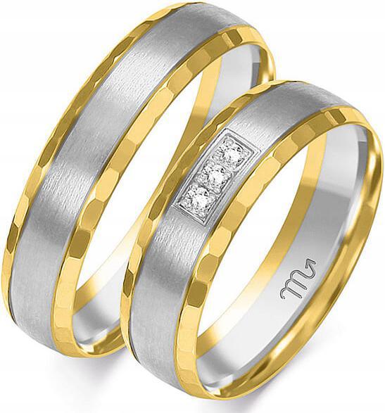 Obrąčka z bílého zlata, svatební, 14K 585, velikost 8 9 10, originální, pánská/dámská