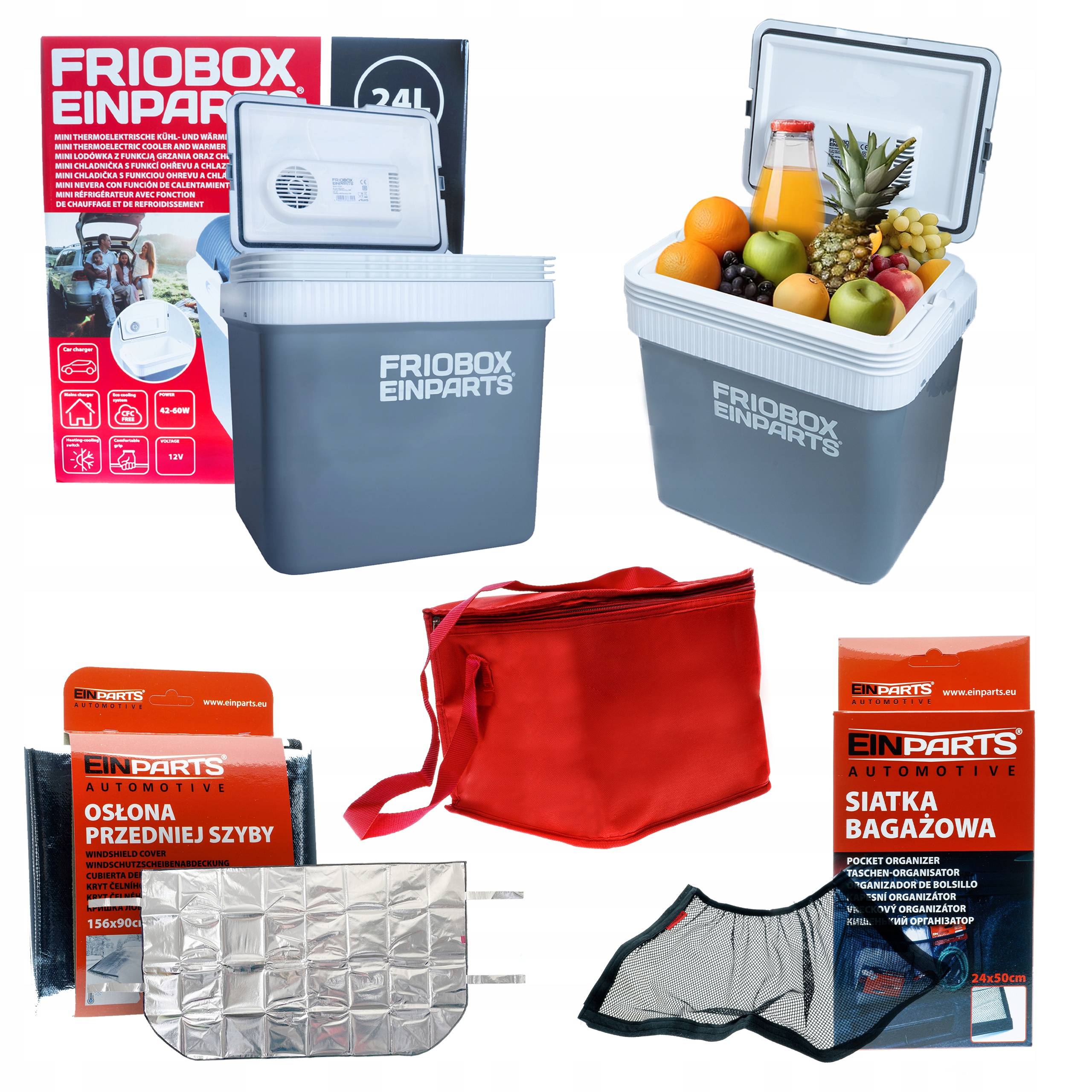 Sada Autochladnička Termotaška Síťka Na Zavazadla Kryt Skla