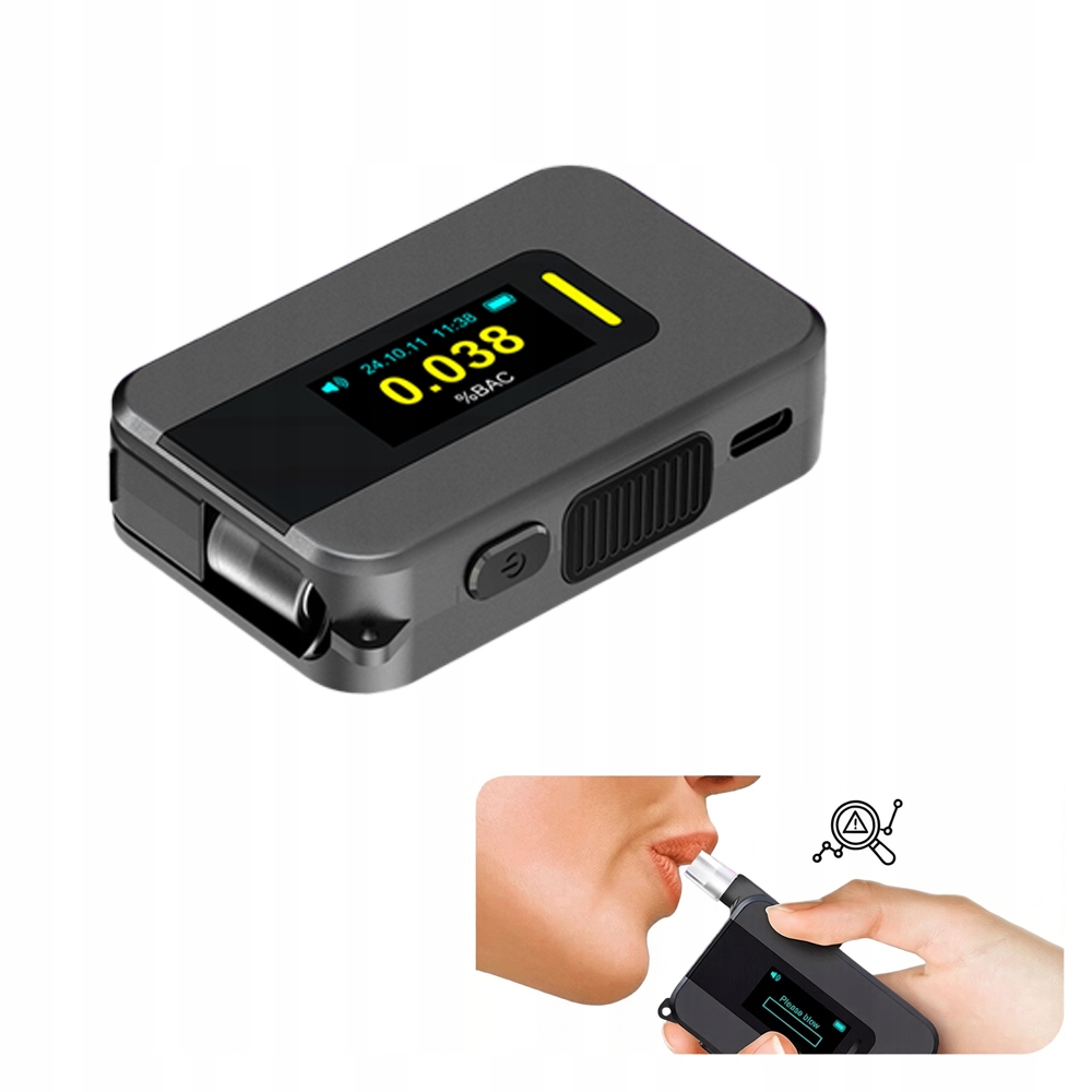 Elektrochemický policejní alkoholtester Ai Beznáustkový Profesionální 5x Náustky