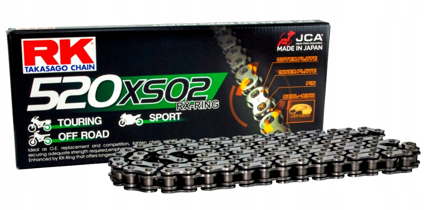 RK 520 ŁAŃCUCH X-RING 92 YAMAHA YFM 250 660 RAPTOR