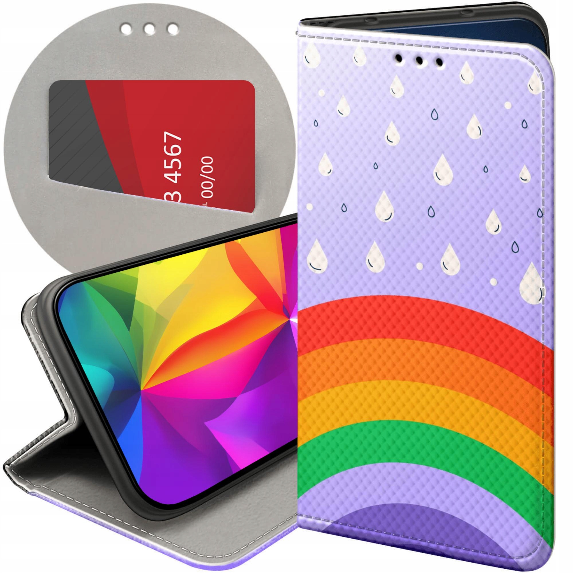 Etui Z Klapką Do Honor 400 Smart X7D 4G 5G Tęcza Rainbow Futerał
