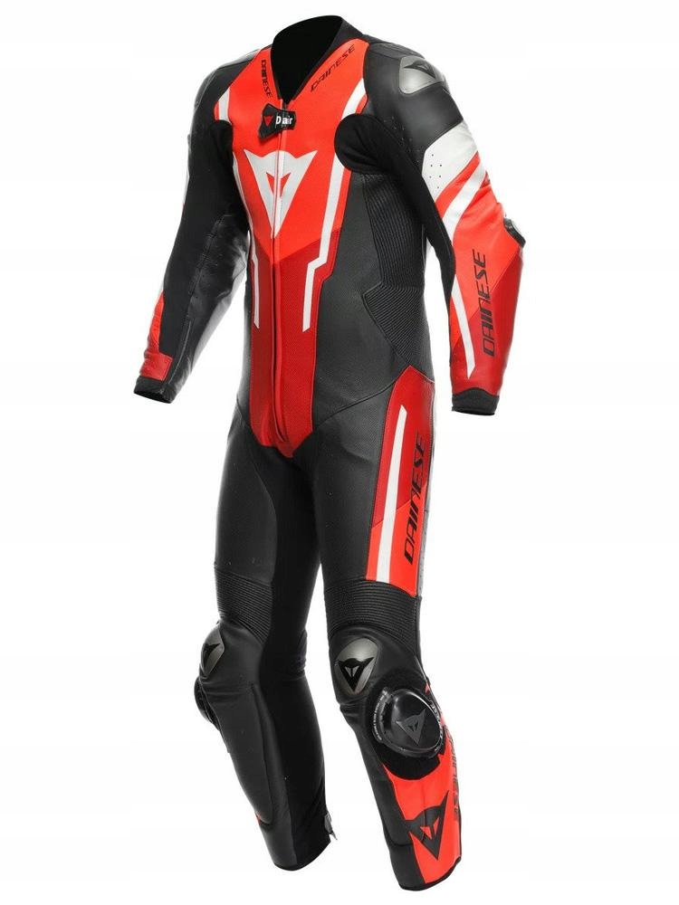 Kombinéza Dainese D-Air Misano 3 52 Perf čierna/červená/červená fluo