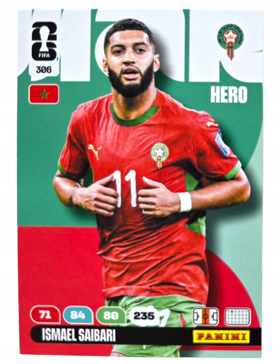 Karty Piłkarskie do albumu Panini World Cup 2026 Hero Maroko 306 Saibari
