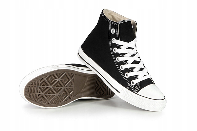 Buty damskie Czarne TrAmPki Tenisówki WySoKiE Rozmiar 36