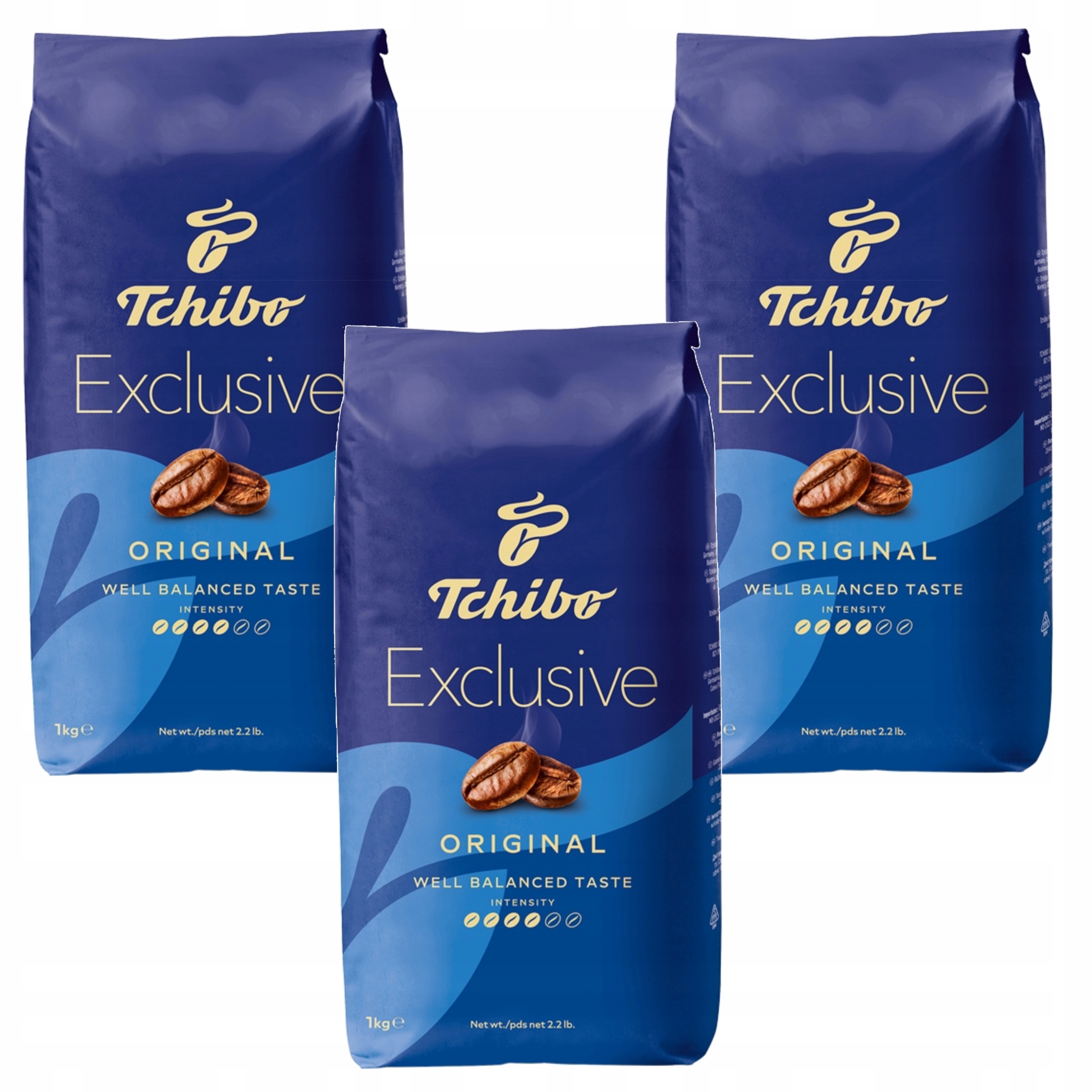 Levně Tchibo Exclusive Zrnková Káva 1kg x3