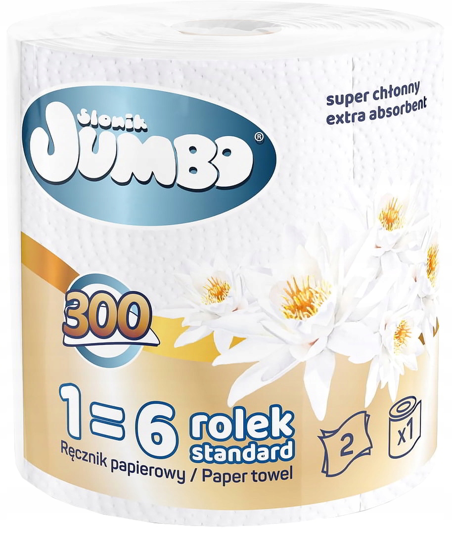 

Ręcznik Kuchenny Słonik Jumbo 300 listków 0,4 kg