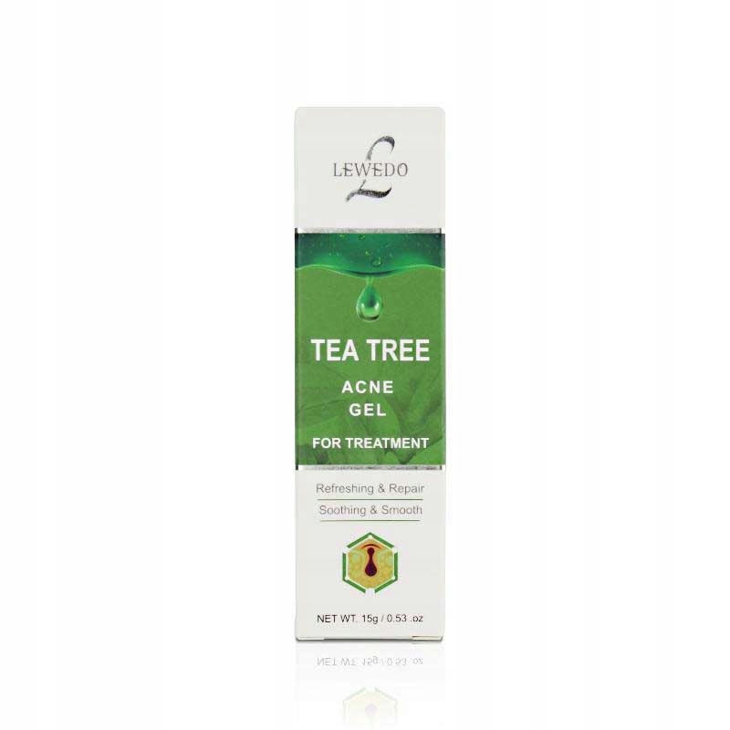 LEWEDO Tea Tree Acne Żel Koi Pryszcze Trądzik 15ml Działanie łagodzący