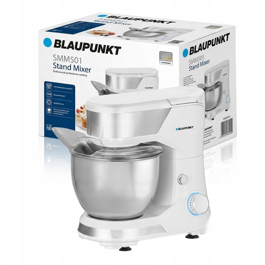Robot kuchenny Mocny Blaupunkt SMM501 1500W Misa 5L Ubijak Mieszadło +Hak