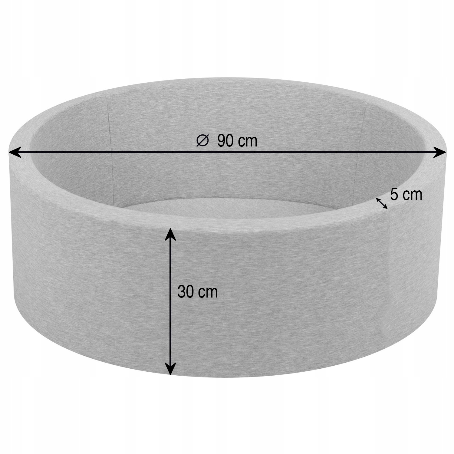 SUCHY BASEN 90x30 z piłeczkami kulkami 200 piłek Szerokość produktu 90 cm