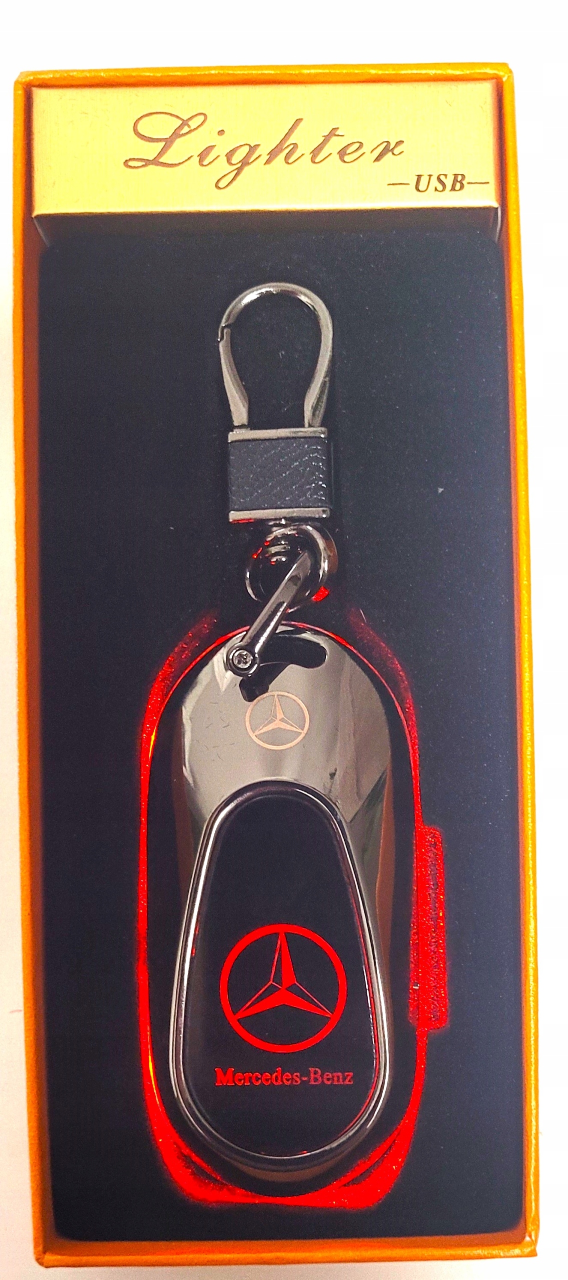 BRELOK SAMOCHODOWY MERCEDES ZAPALNICZKA LED