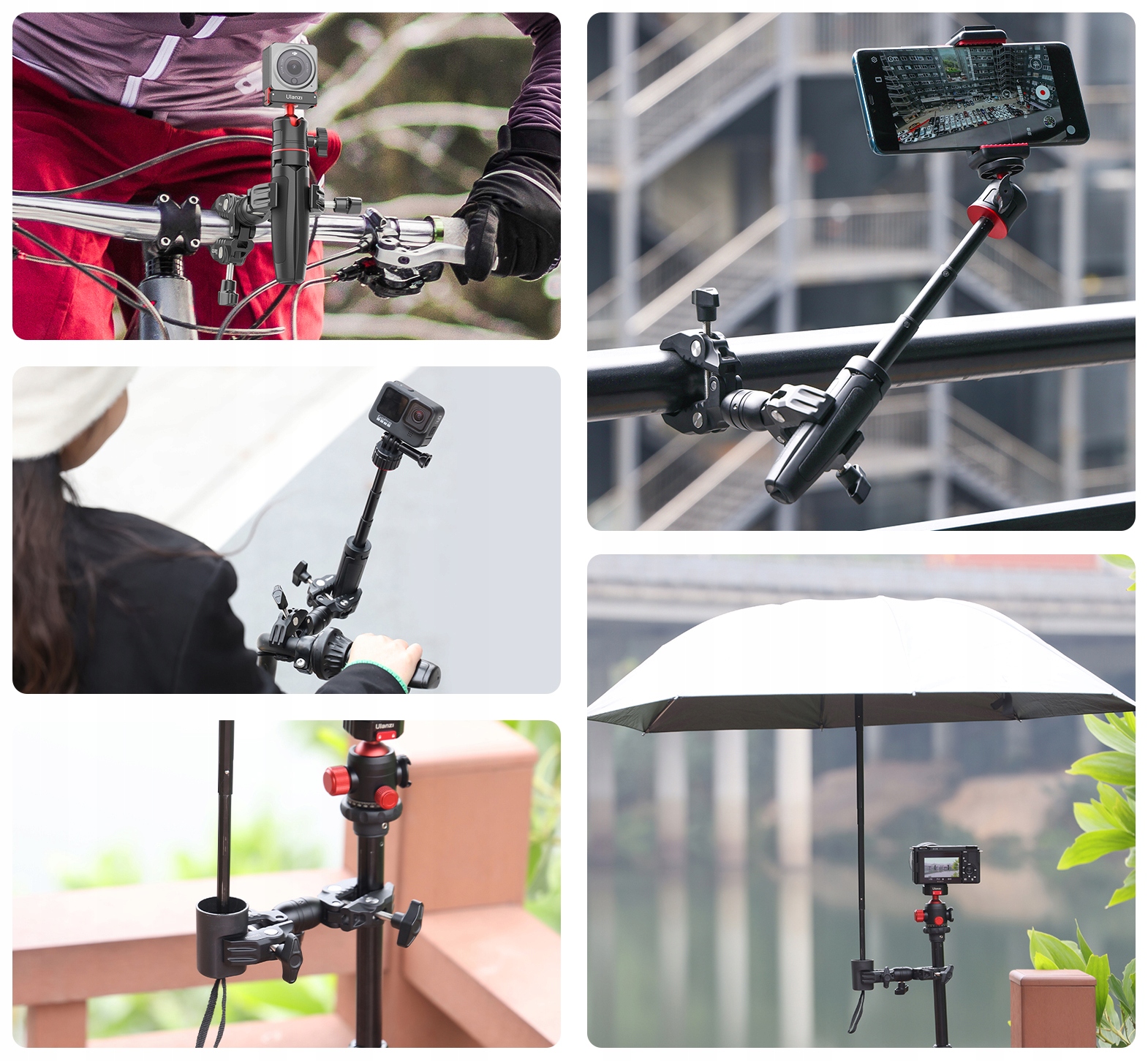 Podwójne IMADŁO Zacisk ULANZI R096 Crab Clamb Magic Arm 1,5 kg udźwigu EAN (GTIN) 6972436388004