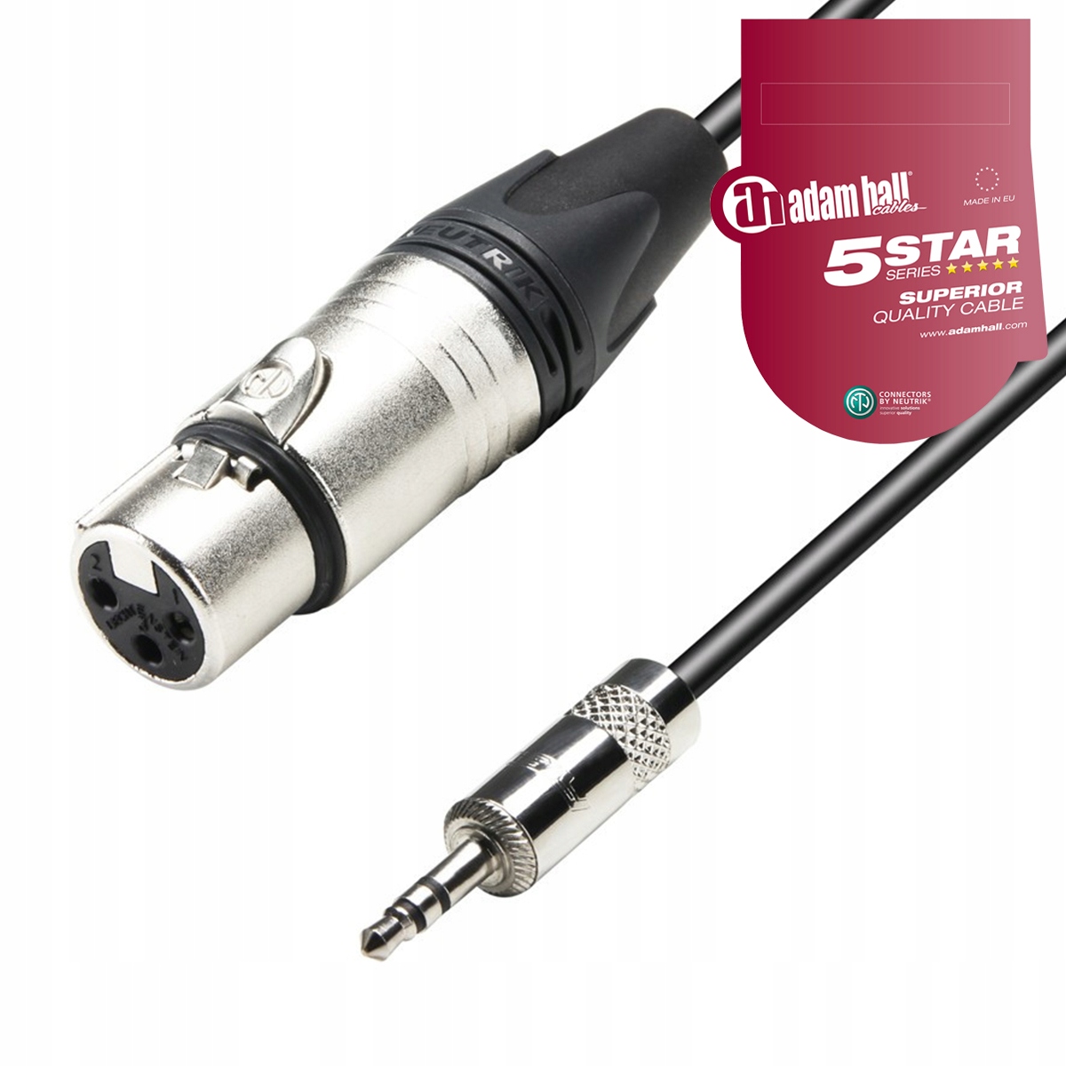 Adam Hall K5MYF Mikrofonní Kabel Xlr-jack 3.5 3 m